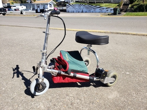 First-edition TravelScoot Belt Drive mobility scooter
