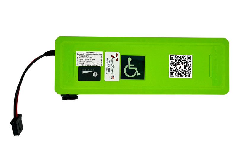 Top view of the TravelScoot AirSafe Battery.