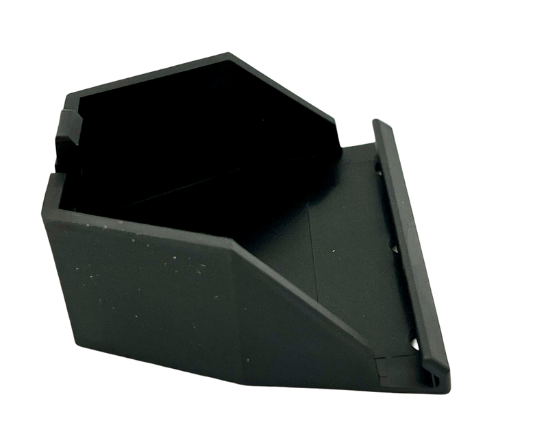 Side view of junction box cover.