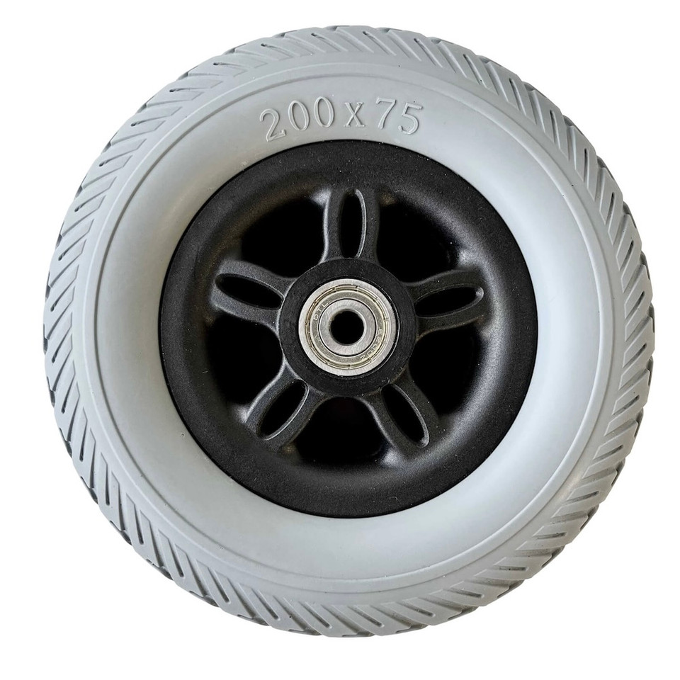 WIDE FRONT WHEEL SIDE VIEW.