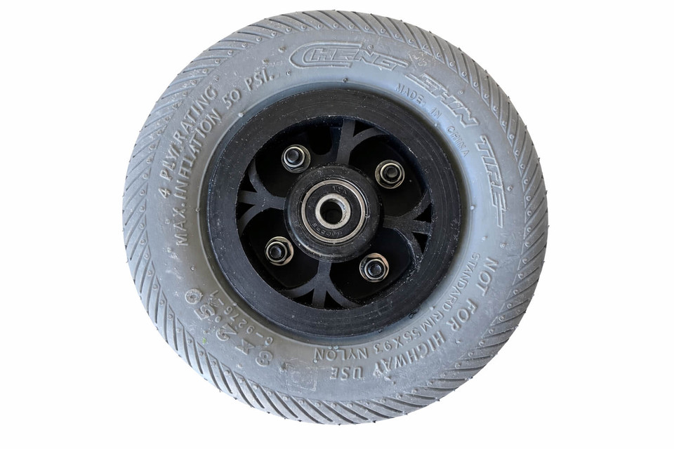 Right wheel for the belt-drive TravelScoot.