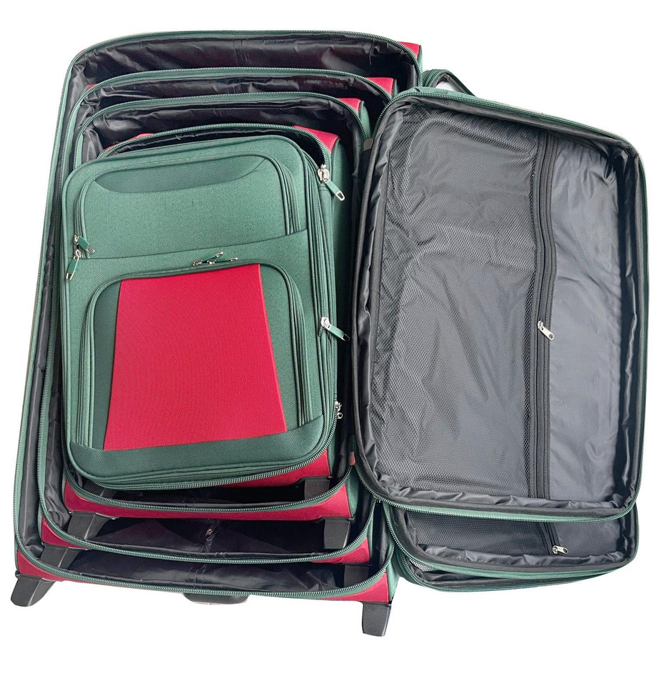 4-piece luggage set nested into each other.
