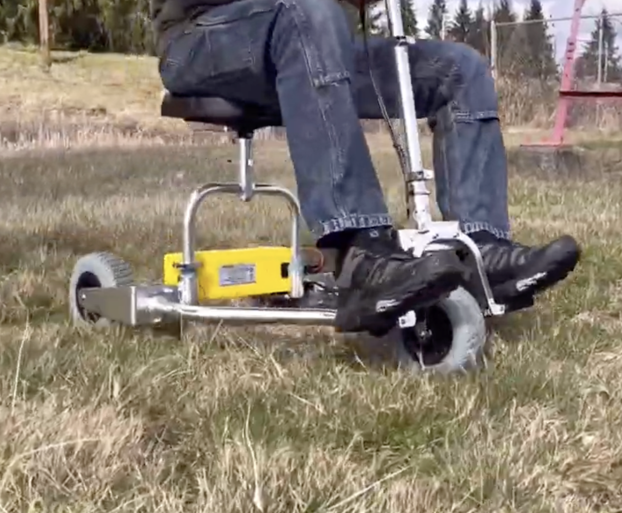 All-terrain mobility scooter performance demo.