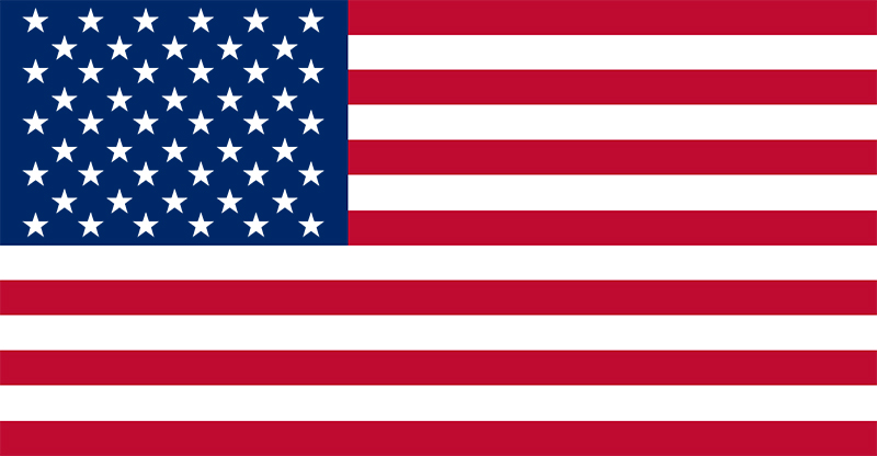 The United States flag for customer service support.