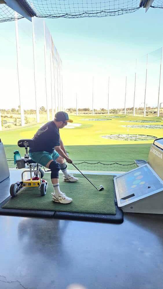 TravelScoot at the golf course.