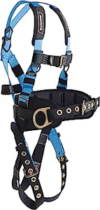 IRONWEAR FULL BODY HARNESS WITH SHOULDER PADS AND ADJUSTABLE BACK SUPPORT BELT