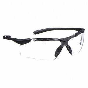 CONDOR ANTI-FOG CLEAR LENS SAFETY GLASSES WITH BLACK FRAME