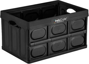 GreenMade InstaCrate Collapsible Storage Container, 12 gal, Black