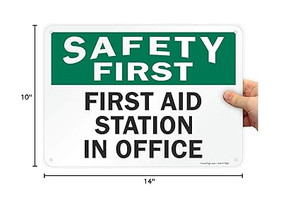FIRST AID KIT SIGN 14 IN. X 10 IN.