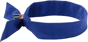 ERGODYNE CHILL-ITS EVAPORATIVE FLAME RESISTANT TIE BANDANA, SOLID BLUE