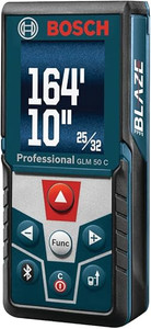 BOSCH BLAZE GLM50C BLUETOOTH ENABLED 165FT LASER DISTANCE MEASURE WITH COLOR BACKLIT DISPLAY