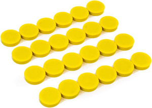1'' OFFICE MAGNETS- YELLOW ROUND