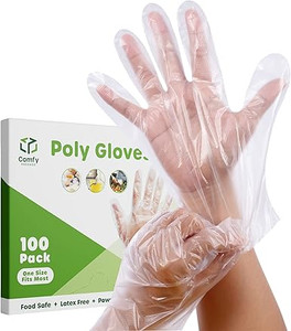 FOOD HANDLERS GLOVES (100 IN A PACK)