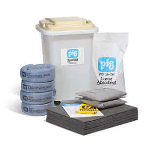 PIG SPILL KIT, UNIVERSAL, CLEAR 12 GALLON
