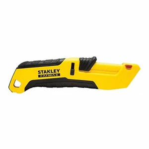 STANLEY FATMAX SAFETY KNIFE: 7 IN OVERALL LG, TEXTURED, 1 3/4 IN OVERALL WD, PLASTIC, BLACK/YELL...