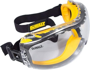 DEWALT CONCEALER CLEAR DUAL MOLD GOGGLE.