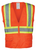 IRONWEAR ORANGE SAFETY VEST VELCRO/SILVER REFLECTIVE TAPE