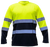HARD WORK HIGH VISIBILITY CLASS 1 LONG SLEEVE T-SHIRT YELLOW / BLUE