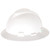 MSA FULL BRIM HARDHAT, 4 PT.RACHET SUSPENSION, WHITE, HATSIZE; 6-1/2 TO 8