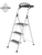 Gorilla Ladders 3-Step Steel Lightweight Step Stool with Project Tray, 225 lbs. Load Cap. Type II Duty Rating (8 ft. 9 in. Reach Height)