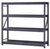 4-Shelf Metal Industrial Duty Freestanding Garage Storage Shelving Unit in Black (77 in. W x 72 in. H x 24 in. D)