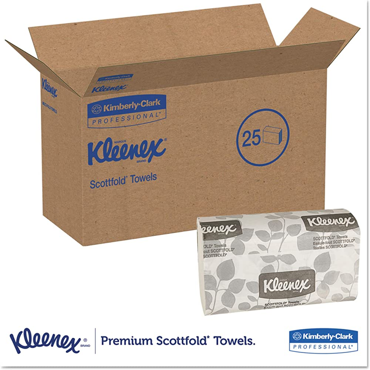 KLEENEX 13253 PREMIERE FOLDED TOWELS, 9 2/5 X 12 2/5, WHITE, 120 PER PACK (CASE OF 25 PACKS)