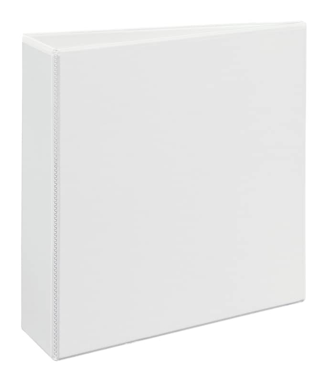 AVERY HEAVY-DUTY VIEW 3 RING BINDER, 3" ONE TOUCH EZD RINGS, 1 WHITE BINDER