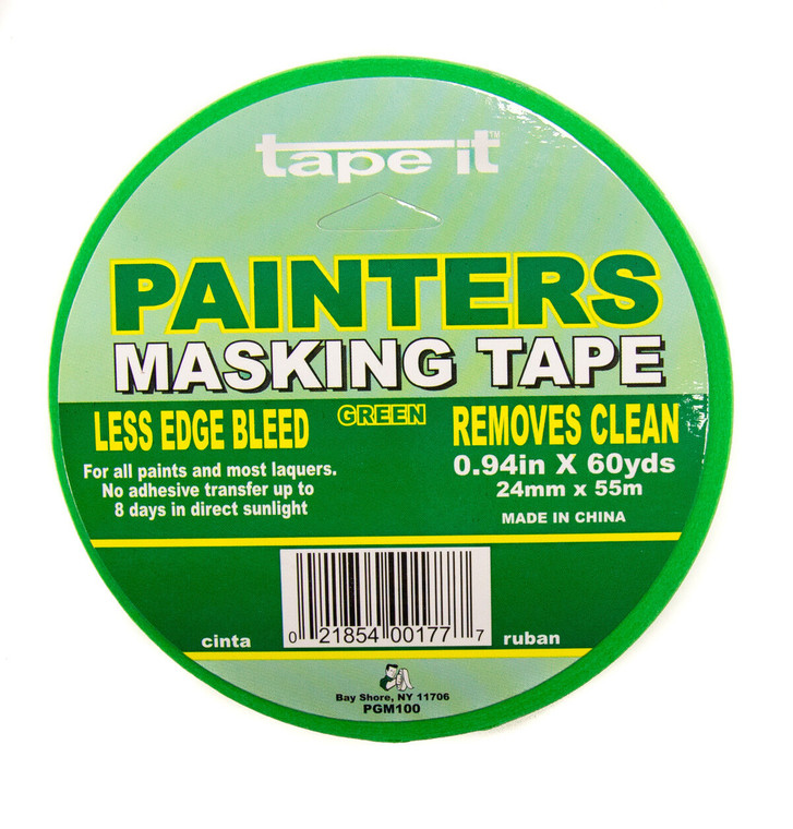 TAPE IT PAINTERS MASKING TAPE .94 INCHES X 60 YARDS (24MM X 55M) GREEN