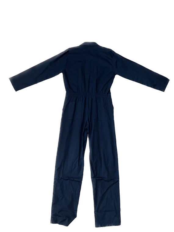 Cotton Navy Blue Long Sleeve Coverall
