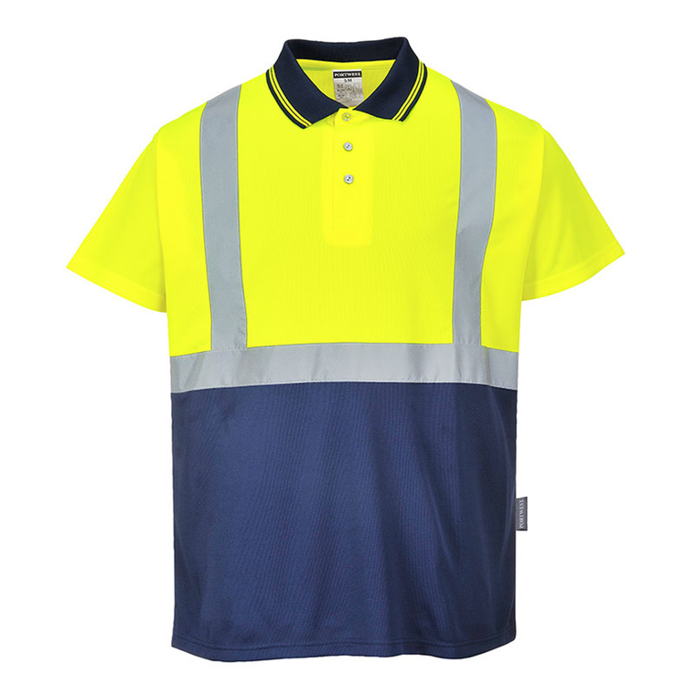 PORT WEST HIGH VISIBILITY BLUE AND LIME T SHIRTS