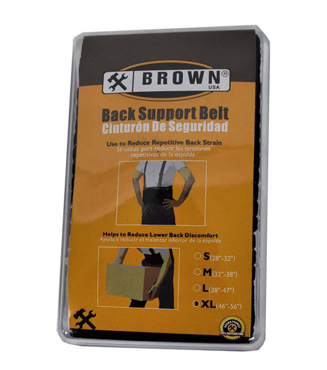 BROWN USA TTT-BACK SUPPORT, BLACK