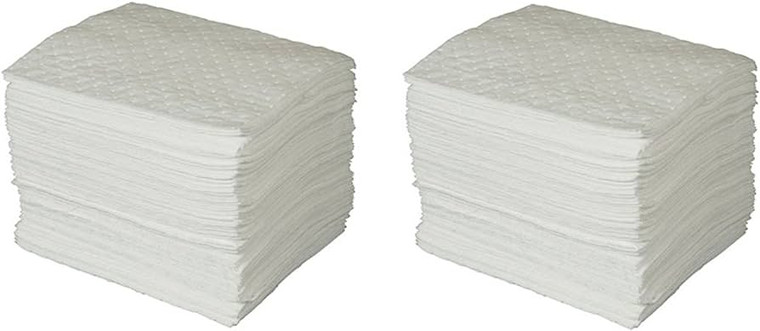 BRADY SPC BASIC OIL-ONLY HEAVY WEIGHT ABSORBENT PAD, WHITE, 15" L X 17" W (100 SHEETS PER BALE) ...