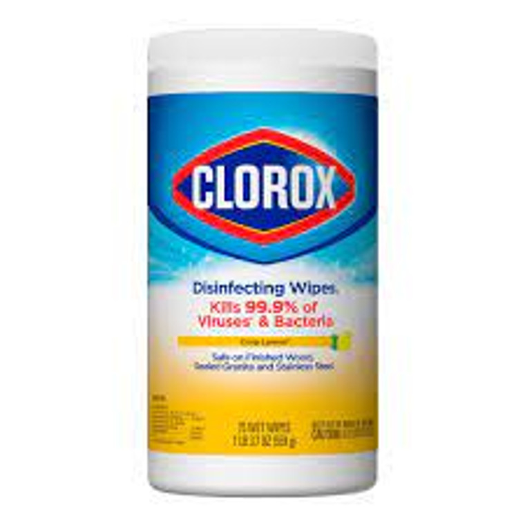 CLOROX DISINFECTING WIPES CRISP LEMON  (75 WIPES) 1LB 3.7 OZ (559 G)