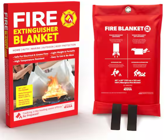 FIRE EXTINGUISHER BLANKET 40" x 40" (EN 1869:2019)