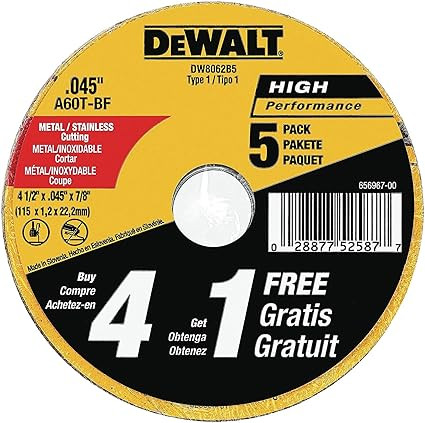 DEWALT STAINLESS STEEL CUTTING DISK