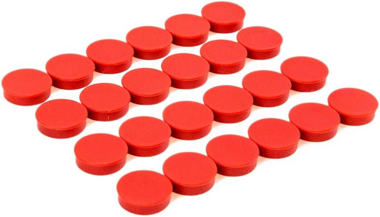 1'' OFFICE MAGNETS- RED ROUND