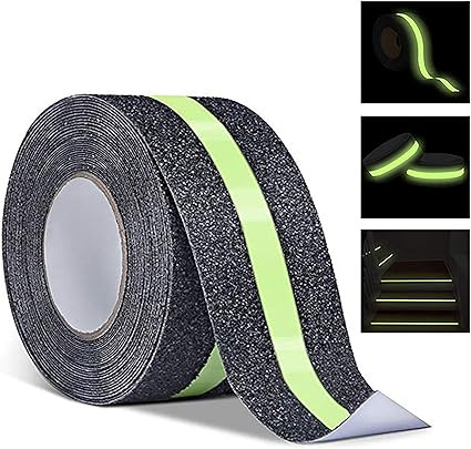 RELIANCER ANTI SLIP TAPE FOR STEPS WITH GLOW IN THE DARK INSERT 2" X 30FT