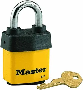 MASTER LOCK HEAVY DUTY OUTDOOR KEYED PADLOCK, 1-7/8-IN WIDE X 1-1/2-IN SHACKLE KEYED ALIKE (4-PA...