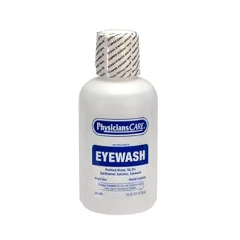 PHYSICIANS CARE EMERGENCY EYE AND FACE WASH STATION SINGLE USE 16oz  (EXP-2027-06-30)