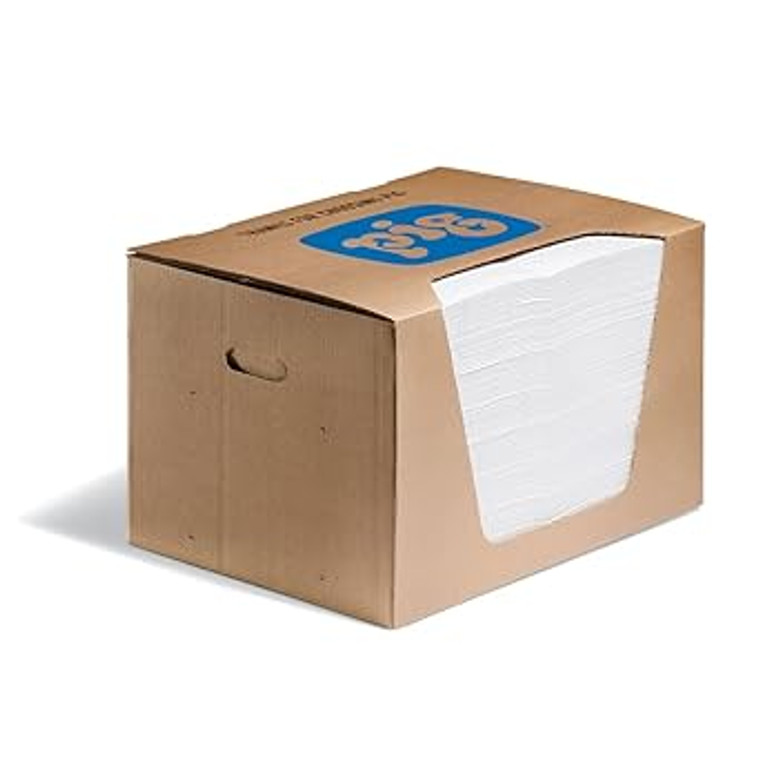 PIG OIL-ONLY ABSORBENT MAT PAD IN DISPENSER BOX HEAVYWEIGHT15" X 20", 100 PADS