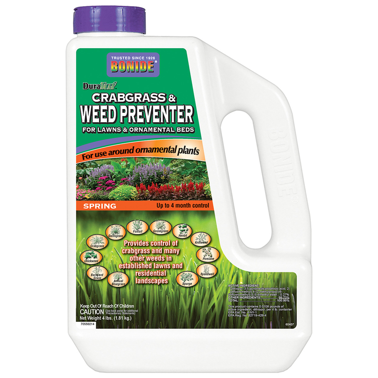 BONIDE 4lbs DuraTurf Crabgrass & Weed Preventer for Lawns and ...
