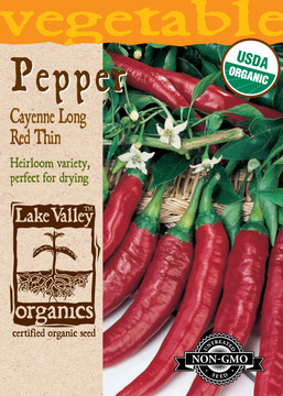 Pepper Hot Cayenne Long Red Thin Organic