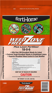  Weed Free Zone Plus Lawn Fertilizer 18-0-6 (12.5 lbs)