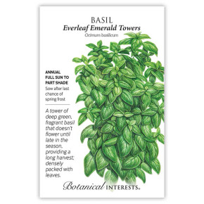 Basil Seeds, Everleaf Emerald Towers Basil Seeds, Everleaf Emerald Towers