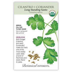 Long Standing Santo Cilantro/Coriander Seeds, Organic