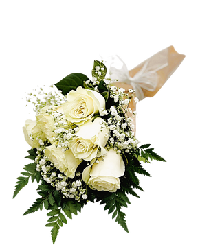 Wrapped Half Dozen Roses