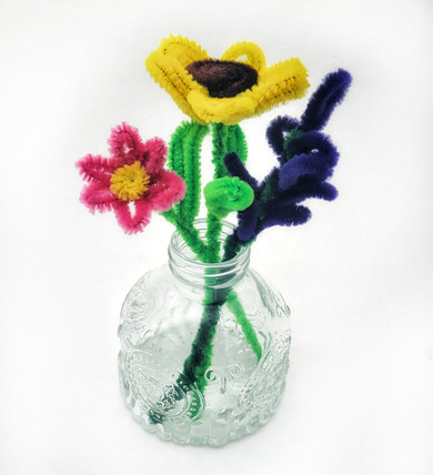 Pipe Cleaner Flower In Bud Vase Craft