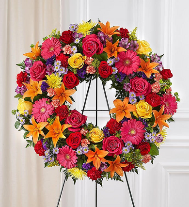 Serene Blessings Standing Wreath