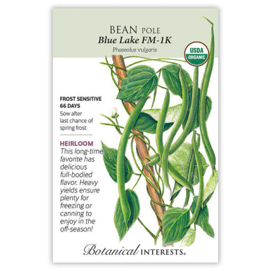 Blue Lake FM-1K Pole Bean Seeds, Organic