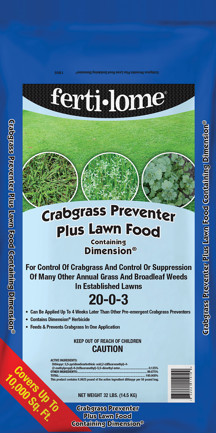 ferti·lome® Crabgrass Preventer Plus Lawn food with Dimension® - 32lb - Granules